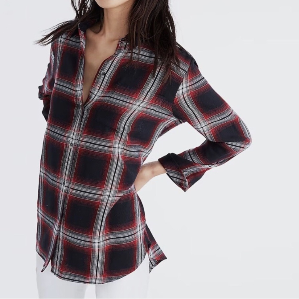 Madewell Classic Ex-Boyfriend Shirt in Rollins Plaid